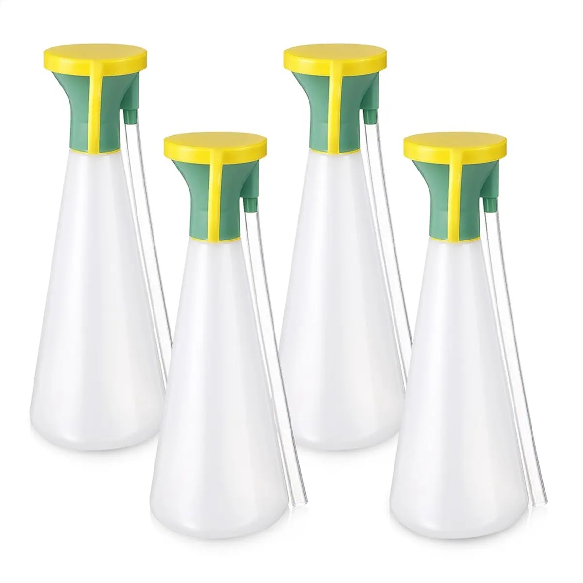 NOCM 4 Pcs Eye Wash Cup 7.9 X 3.1 Inches Portable Eyewash Cleaner with Pressing Pipet for on-the-Go Use