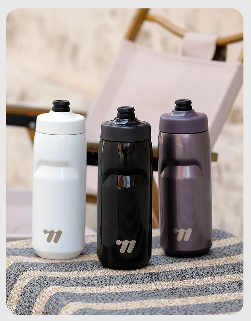 WEST BIKING Edelstahl-Fahrradflasche 24H Kalt-/Warmhaltefunktion 550ml Radflasche Fitness-Vakuumbecher Gym-Sportflasche – Detail 20