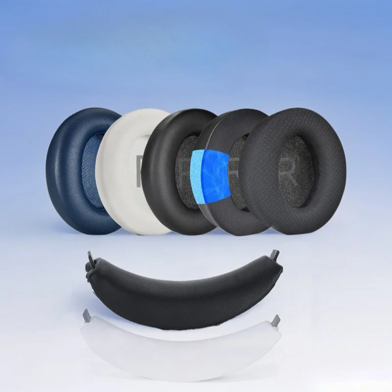 Protein Leather Ear Pads Cushions for Anker Space Q45 Noise Cancelling Headphone Soft Replacement Earpads Spare Accessories