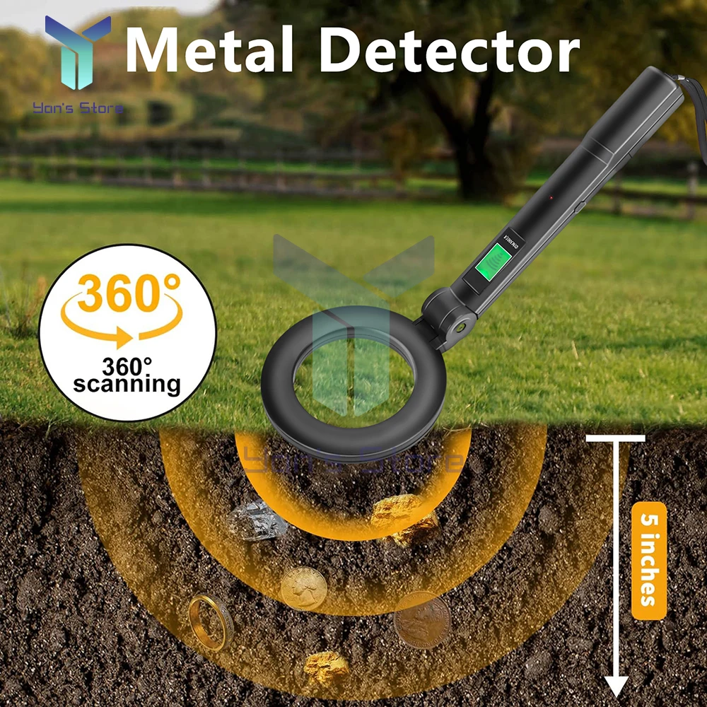 DM3005A Professional Metal Detector Handheld Pinpointer Alarm High Sensitivity Scanner Security Checker Gold Finder Digger