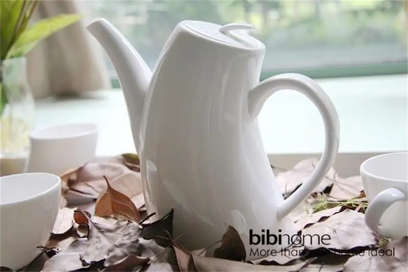 Imagem -02 - Conjunto de Chá de China de Osso Branco Liso Criativo Conjunto de Cinco Peças Copos de Chá de Cerâmica Decorativa Kung fu Conjunto de Copos de Café de Moda Drinkware