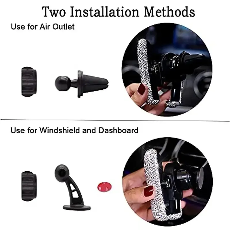 Glitter Auto Telefoon Houder 360 ° Verstelbare Auto Stand Zwaartekracht Air Vent Mount Gps Mobiele Telefoon Auto Beugel Ondersteuning In Auto