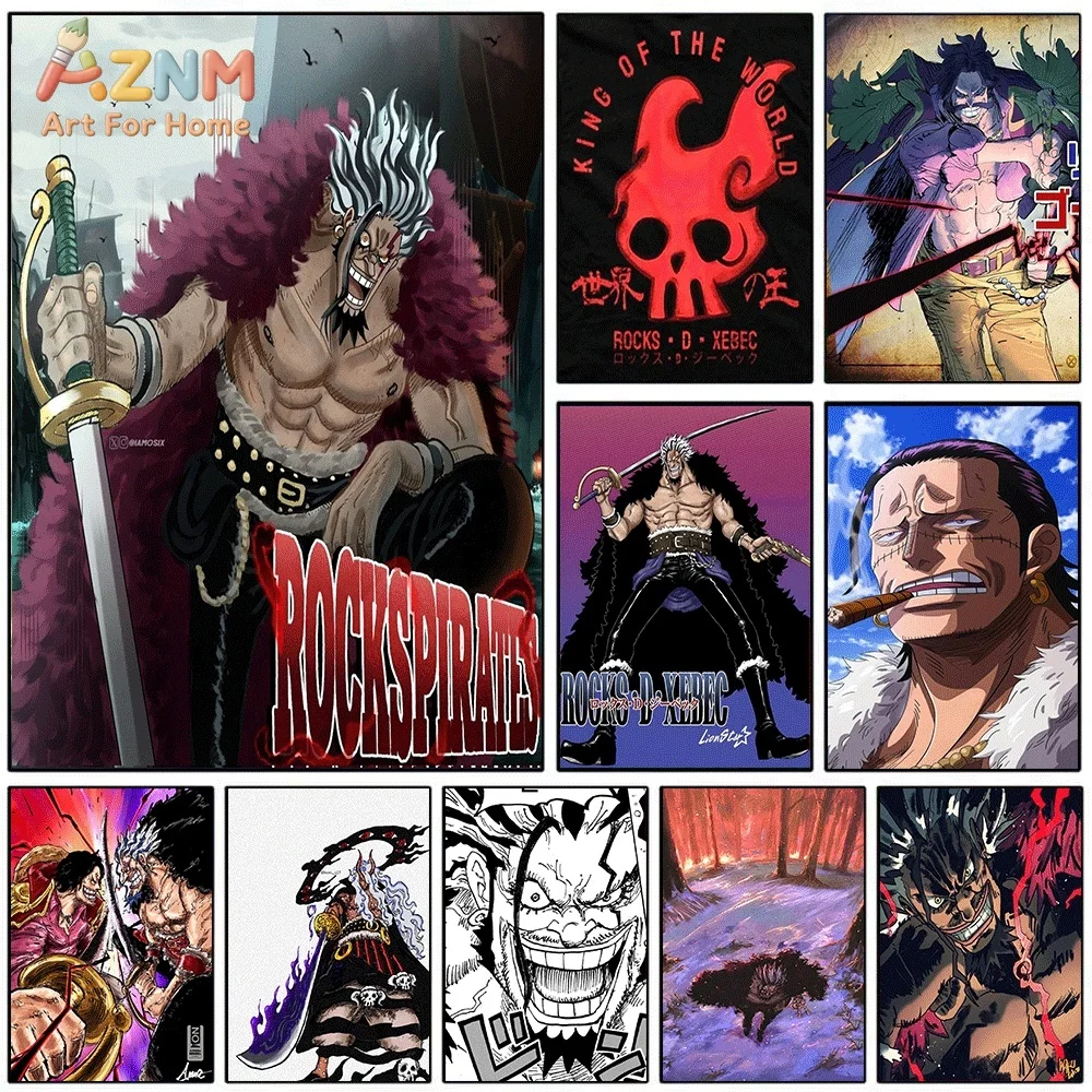 One Piece Anime Canvas Wall Art No Frame Rocks D Xebec Pirate Manga Print Painting Bedroom Living Room Home Wall Decor Poster