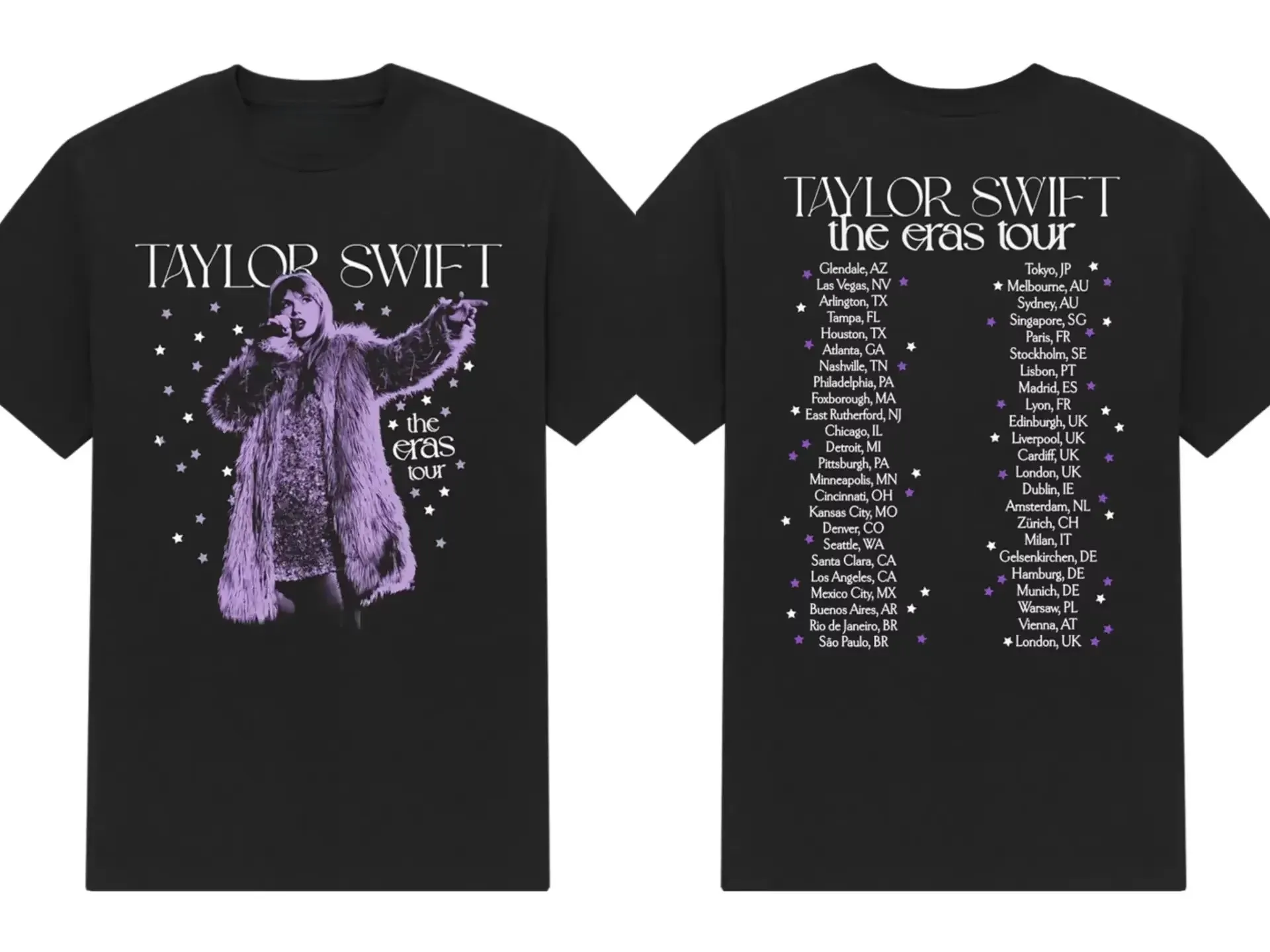 2025 New The Eras Tour 1989 TayTay Version Live Photo T-Shirt Official Website Short Sleeves Men Women Gift Cotton Short Sleeve