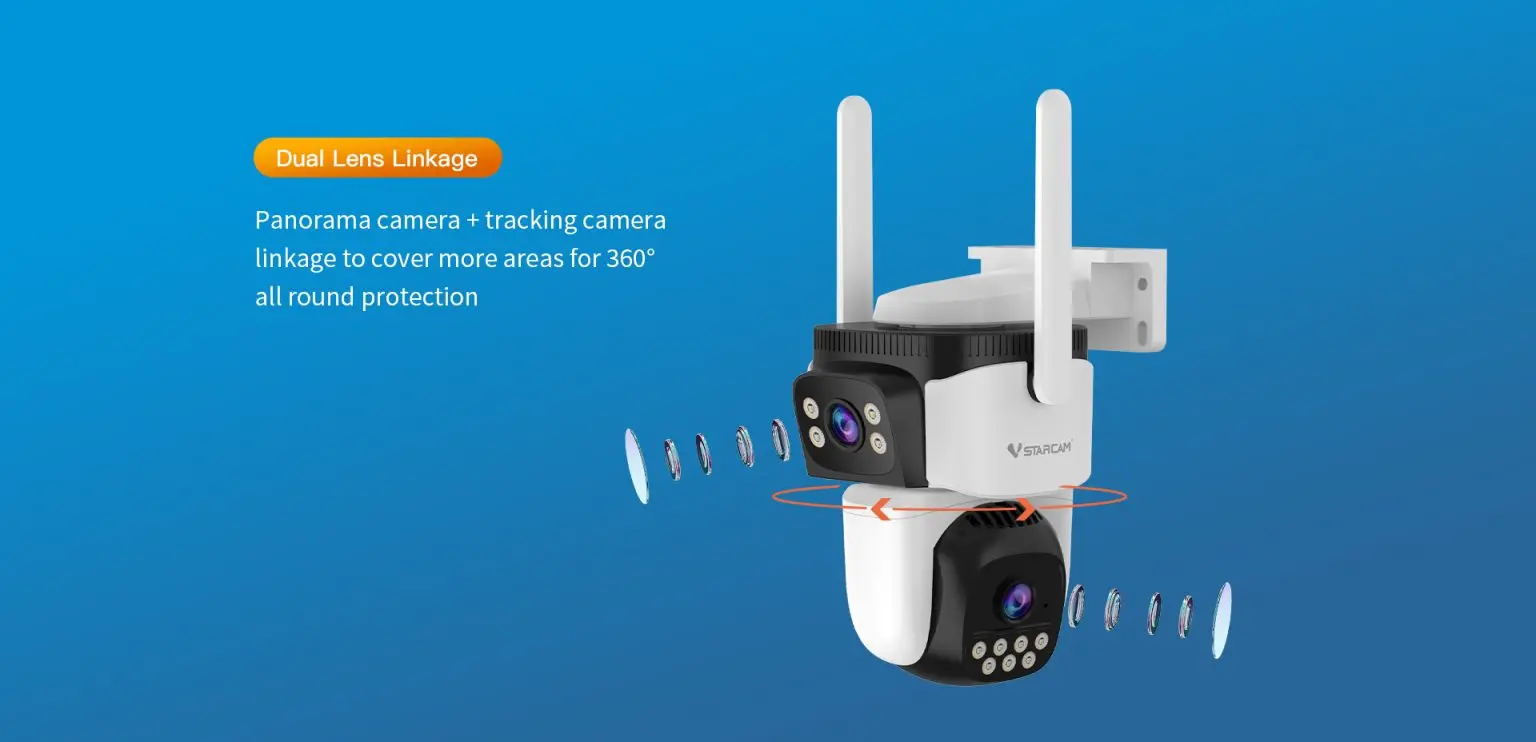 

Vstarcam O-kam APP 4MP Dual Lens Wireless PTZ IP Dome Camera Full Color AI Humanoid Detection Home Security CCTV Baby Monitor