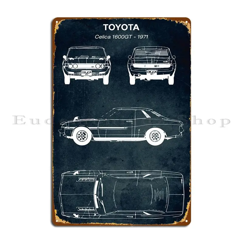 No241 Celica 1600gt 1971 Metal Plaque Poster Garage Customize Wall Decor Club Cinema Tin Sign Poster