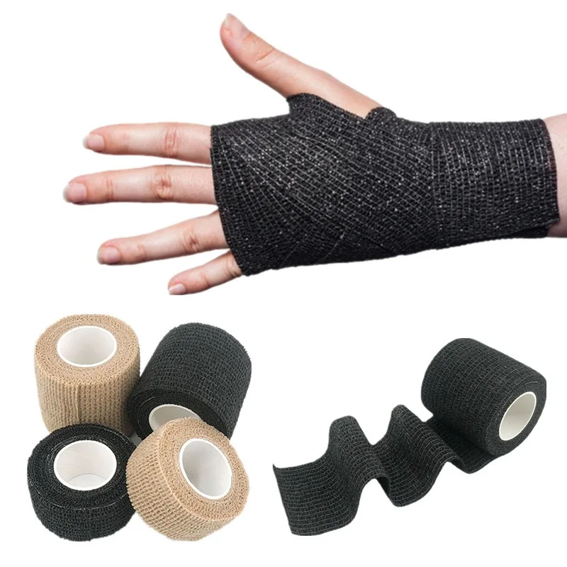 1 Roll Nonwovens Zelfklevende Elestische Bandage Wrap Voor Sportvinger Pols Enkelverband Atletische Tape Ademende Stretch Wrap