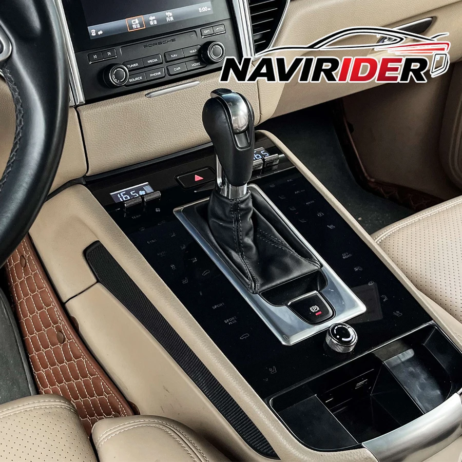 Gear Shift Panel Decorative For Porsche Macan 2014-2021 AC Panel Digital Center Control Console Interior Handle Accessories