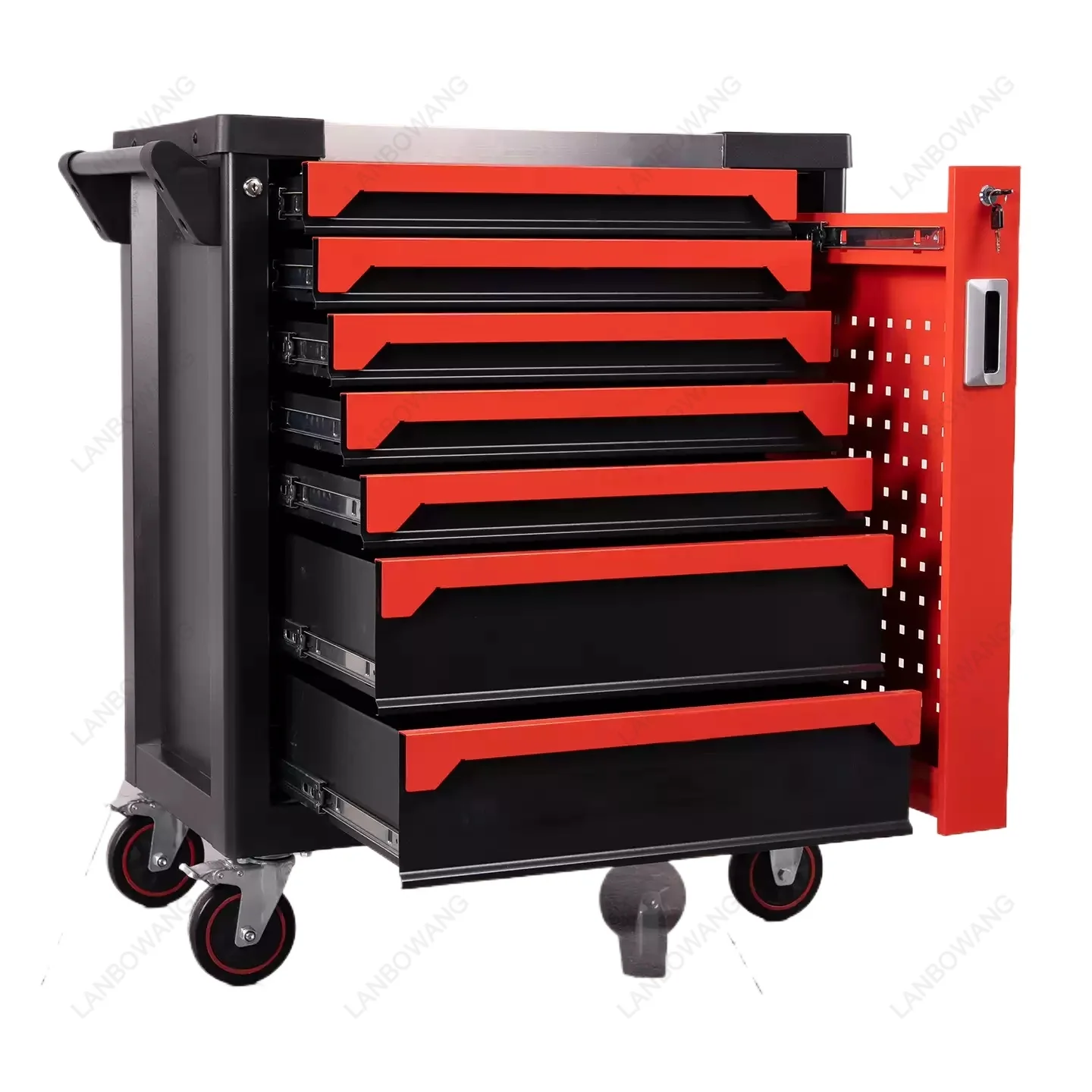 Heavy‑Duty Tool Cart With Drawers Garage Storage Cabinet Includes 245 Pcs Hand Tools