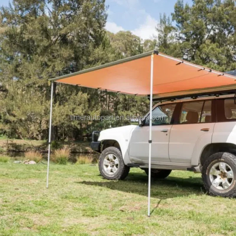 Custom Logo Sunscreen Car Awning Side Outdoor Rainproof Camping Canopy Van Installation Extension Side Tent view 3
