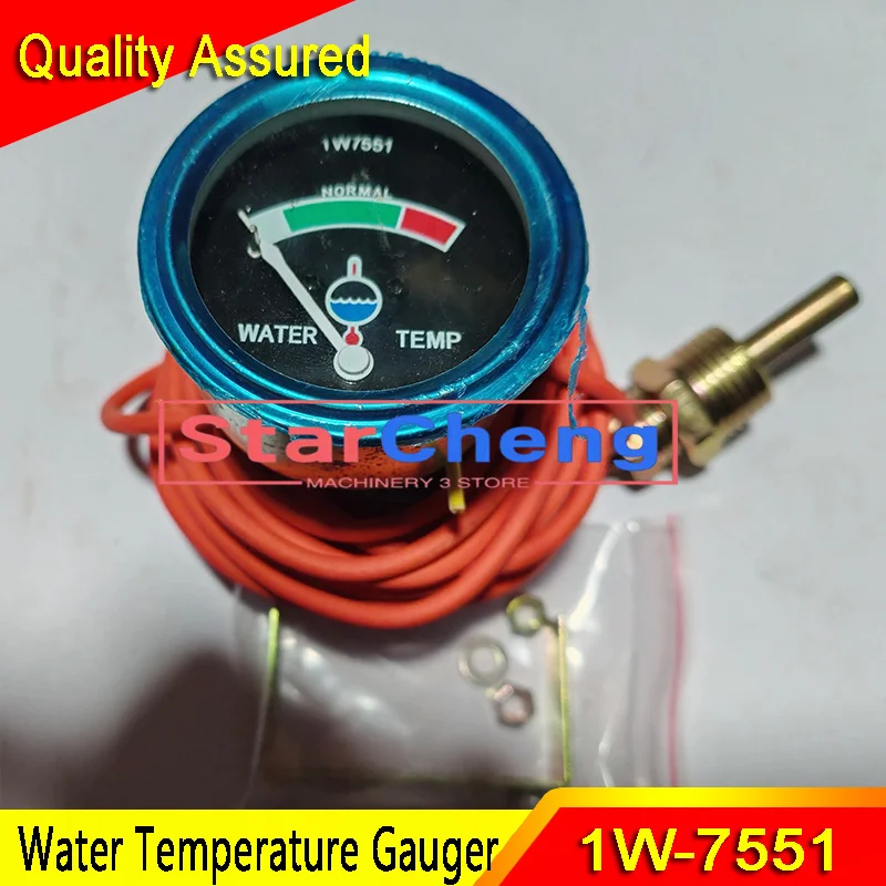 Oil Pressure Indicator Water Temperature Gauge 1W7551 1W-7551 for Bulldozer D7G Excavator Wheel Loader Truck 641B 966C E3406