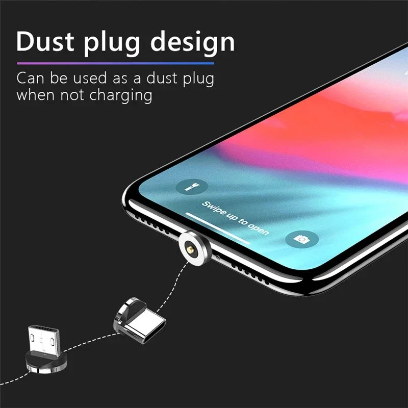 3A Magnetic Docking Station 3 in 1 For Micro Type-C Ios Fast Charging Holder For iphone xiaomi Huawei Samsung Data Transmission