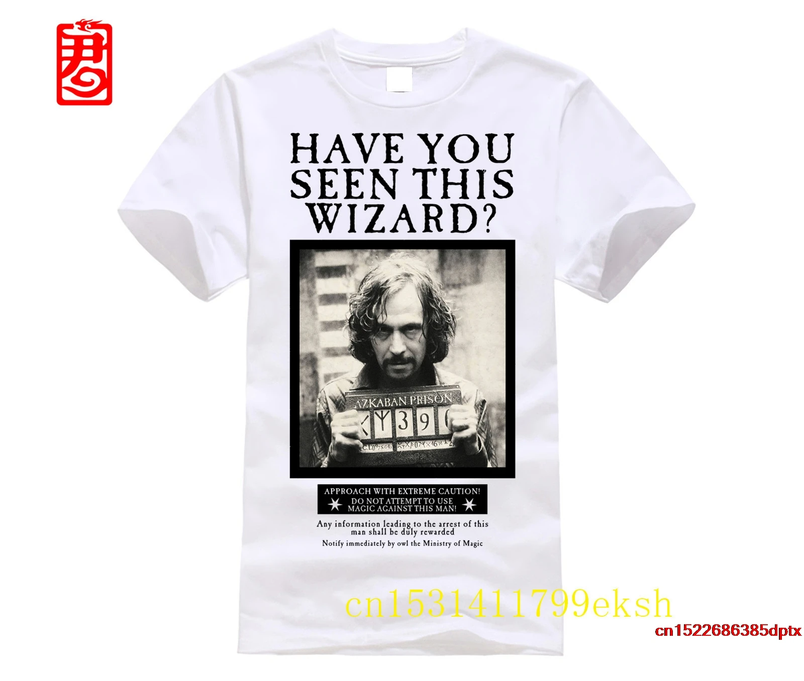 Camiseta masculina Sirius Black 'Have You See This Wizard' EMP Extra Small