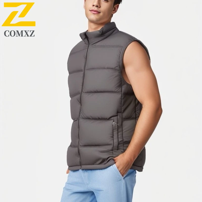 

Men's Sleeveless Vest Thickened Warm Trendy Lightweight Outdoor Fishing Hiking Winter Vest Photography Double Sided Wearing Vest