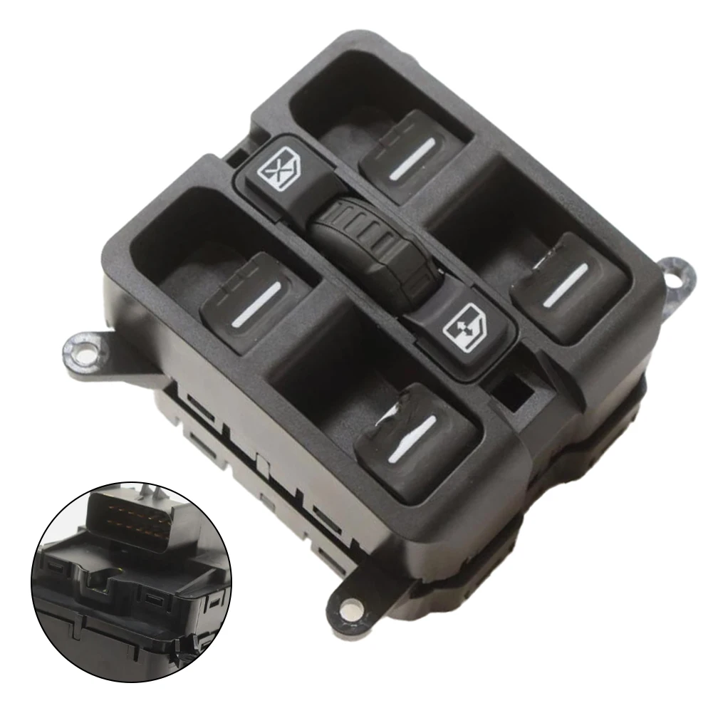 

Для Jeep Wrangler главный переключатель окна 68290764AC 68290764AD черная пластиковая замена для моделей 2018 2024 гг.