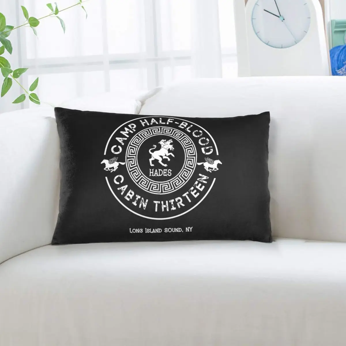 Cabin Thirteen Hades Percy Jackson Camp Half-Blood Rectangle Pillowcase Cushion Cover Decor Bedroom Bed Home Throw Pillow