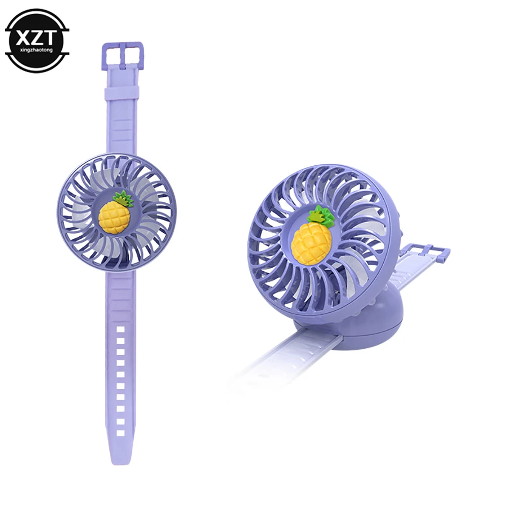 Cartoon Creative Kids Watch Fan portatile Summer Air Cooler Mini USB ricaricabile Fan regalo per bambini