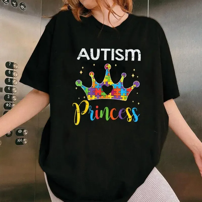 Autism Princess Awareness Autistic Girl Kids Daughter T Shirt Acceptance Speech Therapy Great Minds Think