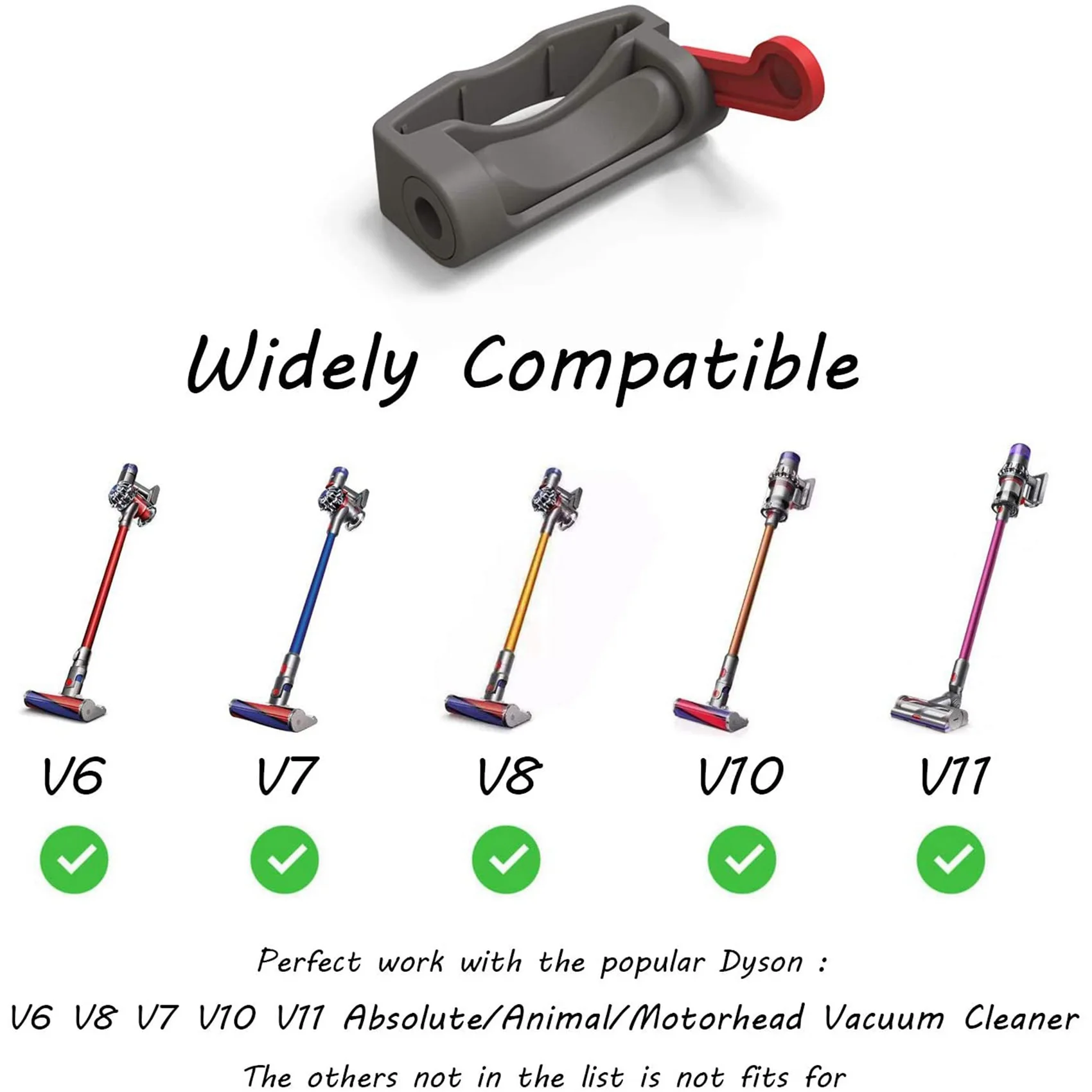 -ESTR 3X قفل الزناد للمكنسة الكهربائية Dyson V6 V7 V8 V10 V11، ملحقات قفل زر الطاقة، حرر إصبعك باللون الأحمر