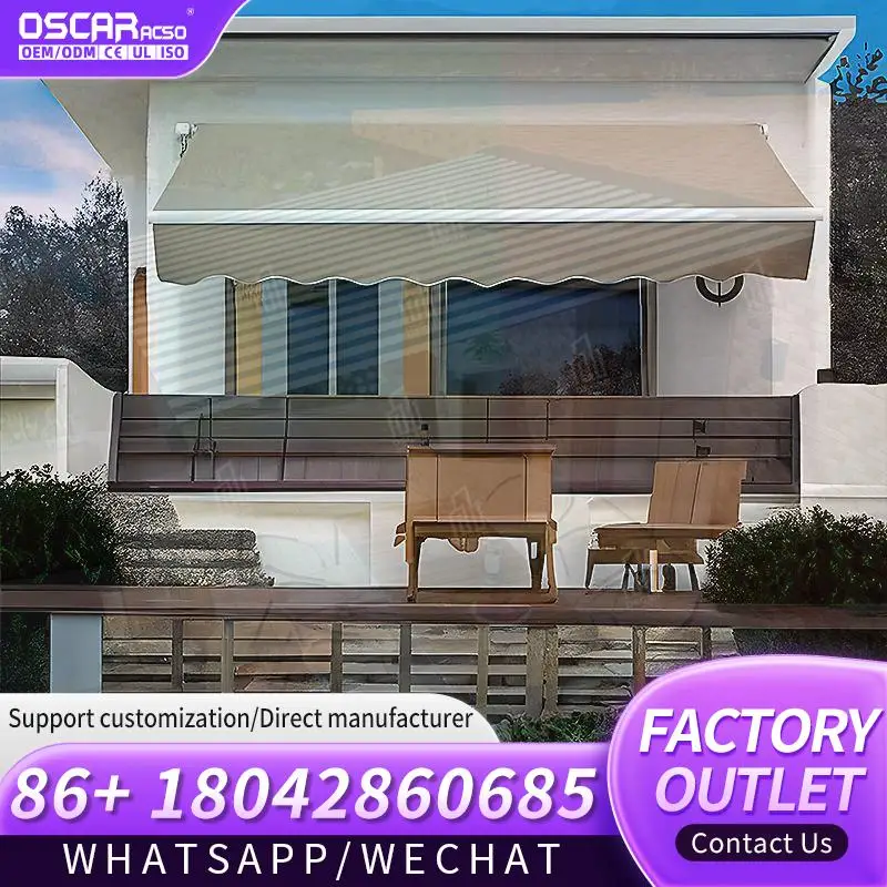 

Моторизованные выдвижные водонепроницаемые навесы с полной кассетой, индивидуальные испанские уличные патио, садовые балконные выдвижные тент