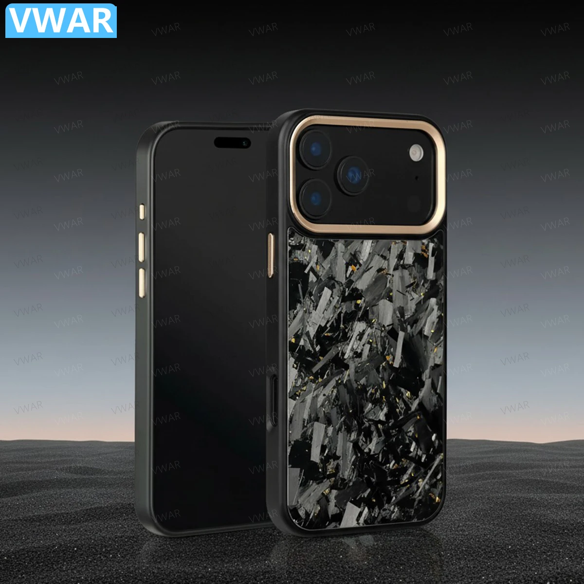 

Магнитный чехол из настоящего кованого углеродного волокна для iPhone 17 Pro Max 17Air 17Pro, чехол для беспроводной зарядки с MagSafe и металлическими линзами