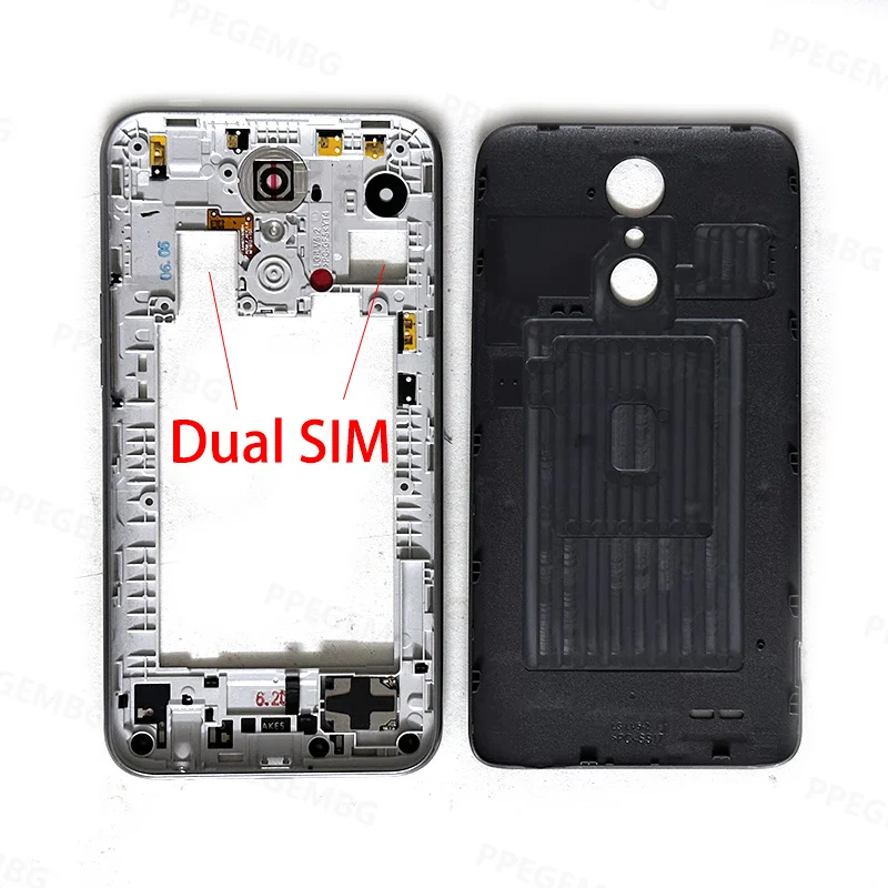 NEW For LG K10 2017 M250 X400 Phone Housing Middle Frame Chassis battery cover shell Lid Case Rear Back Panel Side Home Buttons