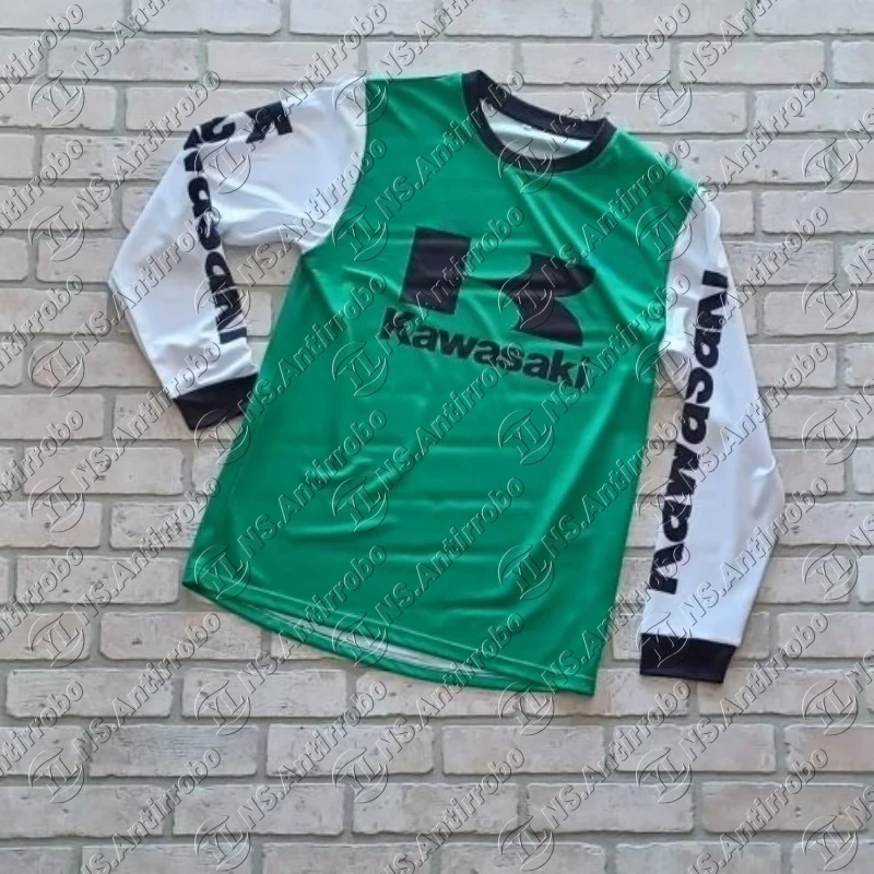 

Kawasaki летние виды спорта на открытом воздухе модная быстросохнущая дышащая мотоциклетная тонкая спортивная удобная рубашка с длинными рукавами с длинными рукавами