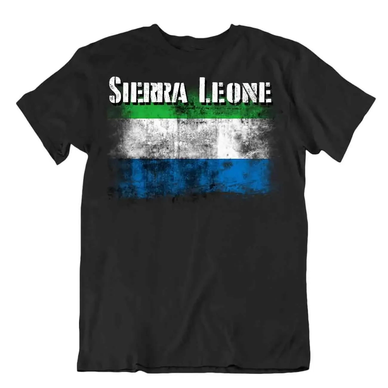 Sierra Leone drapeau T-shirt T-shirt haut carte de ville unité justice paix dignité