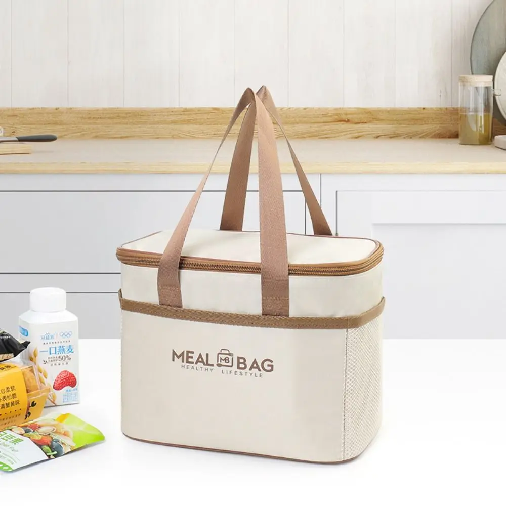 Fashion Aluminum foil Lunch Box Storage Bag Thickened Oxford Food Thermal Bag Insulated Waterproof Thermal Insulation Bag Picnic