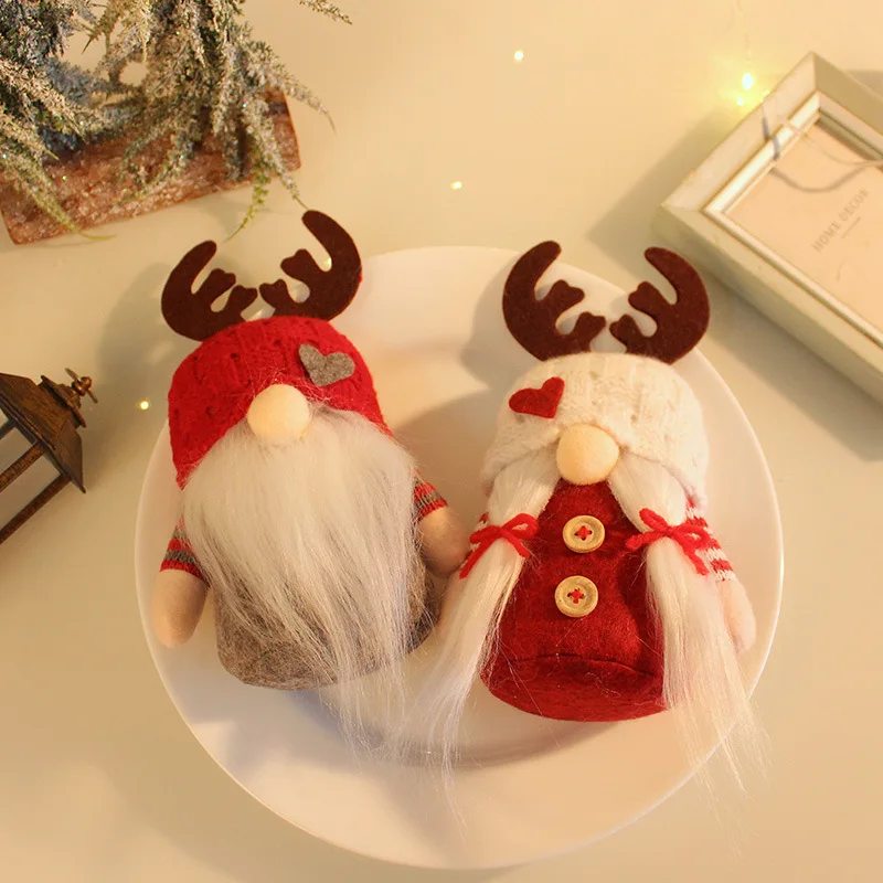 Christmas Gonme Dolls Faceless Old Man Rudolf Dwarf Ornaments Gonmes Christams Decorations  Xmas Gifts for Kids Room Decor