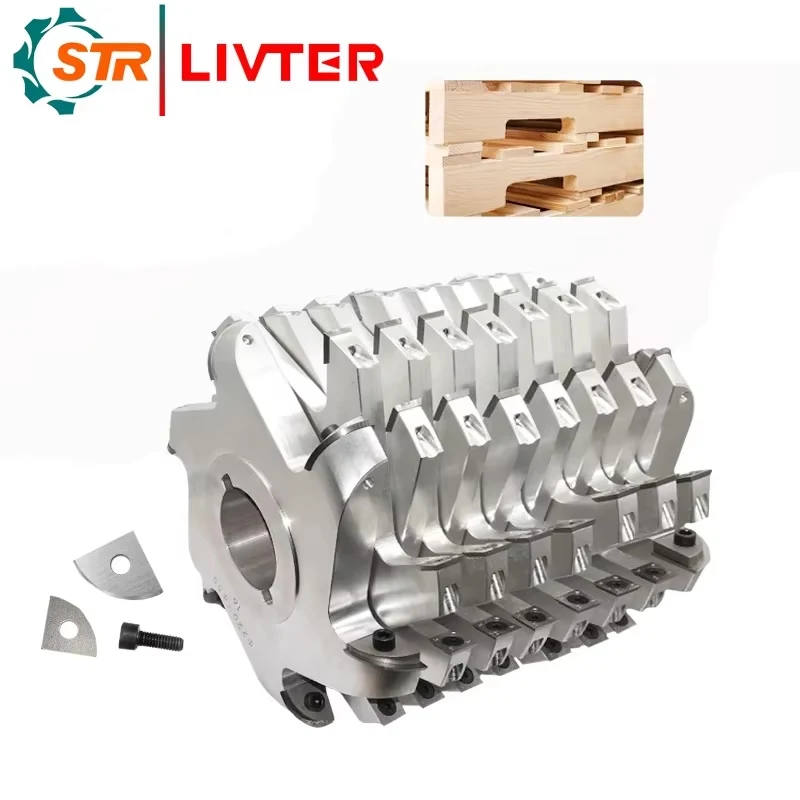 Woodworking pallet cutter Arc blade Pallet processing milling cutter Disposable spiral cutter