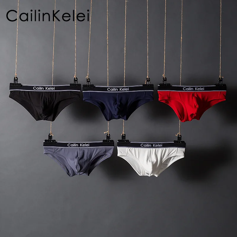 Cailin Kelei fashion brand men\'s underwear triangle low waist sexy u pouch solid color underwear 1502