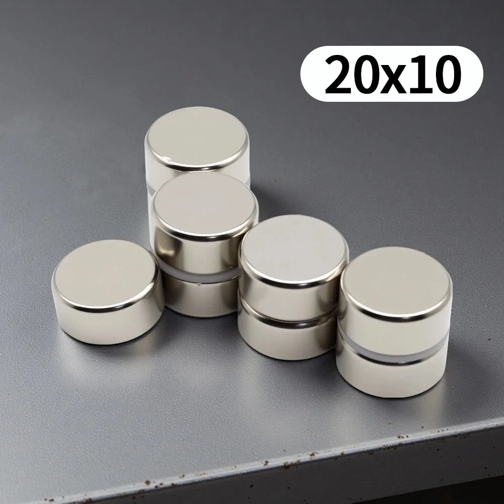 20x10mm Round Neodymium Magnets Small Strong N35 NdFeB Disc Magnets for Fridge DIY Craft Office & Tool Storage