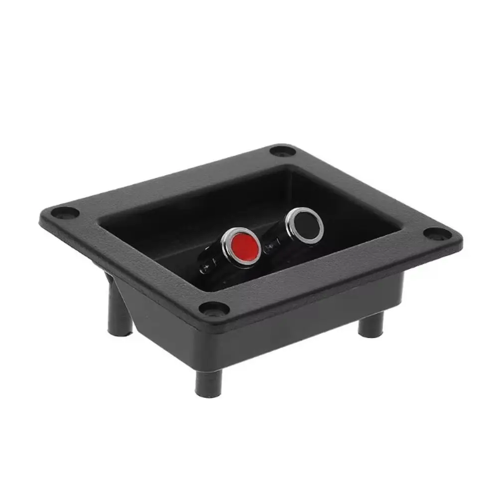 Two-position Audio Junction Box Recessed Spring Terminal Speaker Link Box Black Banana Speaker Accessory Box