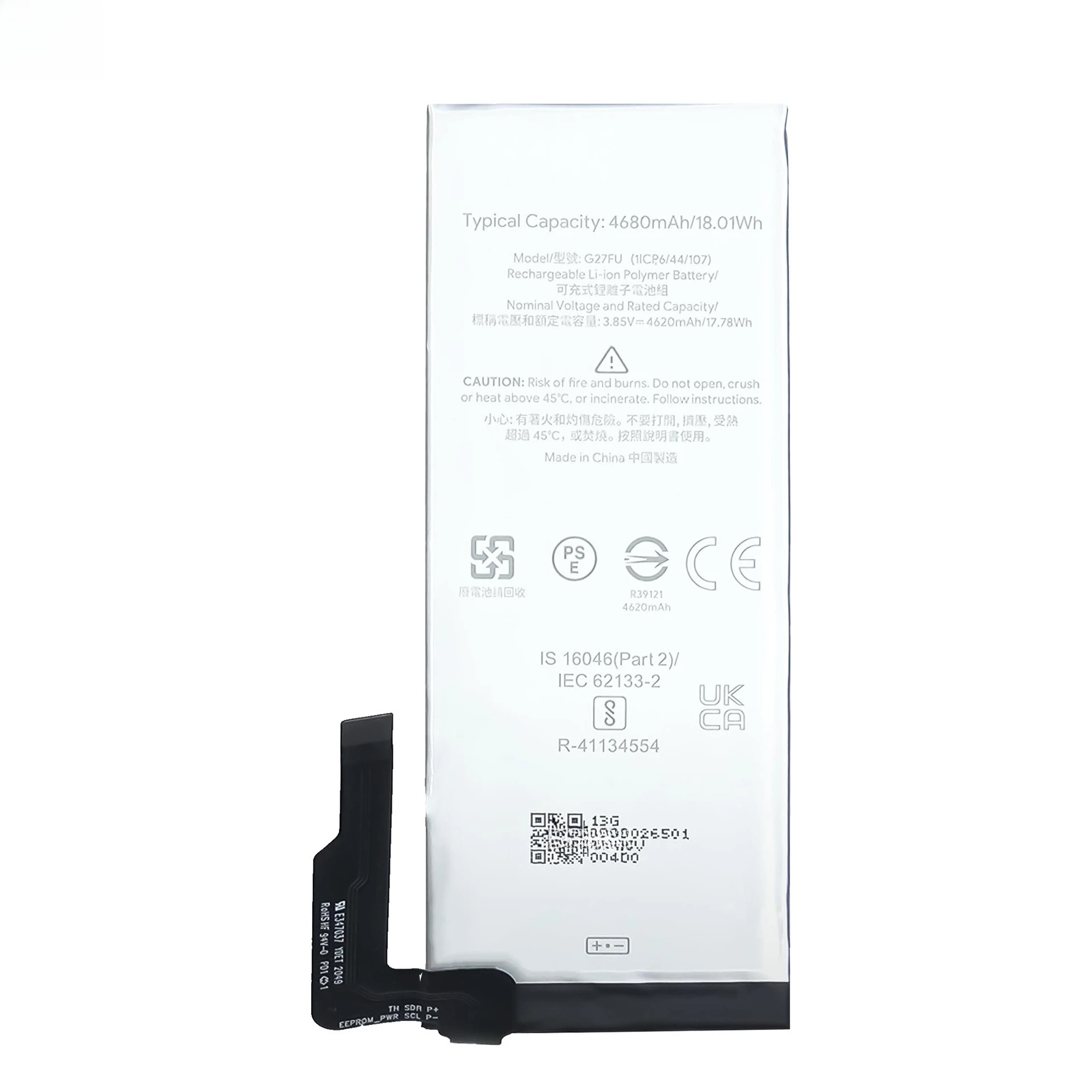 بطارية الهاتف المحمول G27FU الجديدة بقدرة 4680 مللي أمبير في الساعة لبطارية بديلة Google Pixel 5A + أدوات