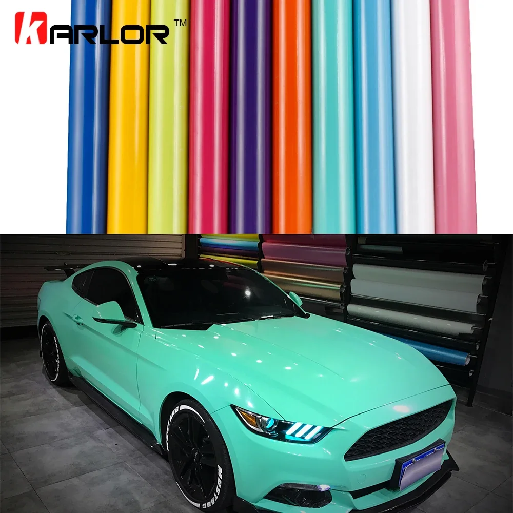 High Glossy Car Color Change Vinyl Film Warpping Motorcycle Car Stickers Accessories Waterproof Automobiles Bubble Air Free