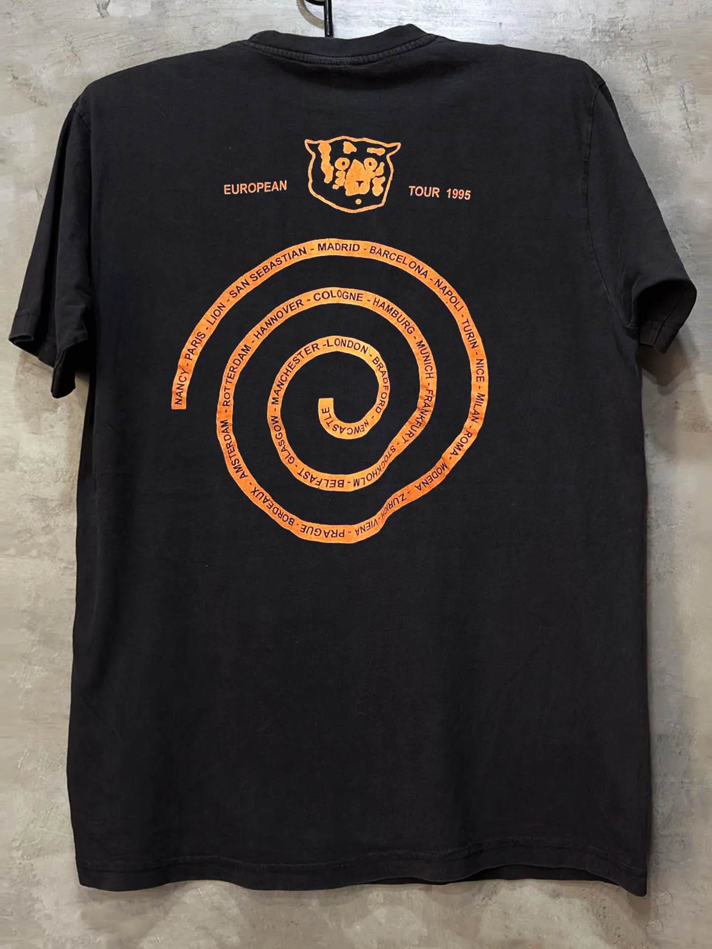 Rem 1995 Monster Rock Short Sleeve T-Shirt Chic West Coast Small Collar Pure Cotton Trendy Breathable Loose Fit Unisex T-Shirt
