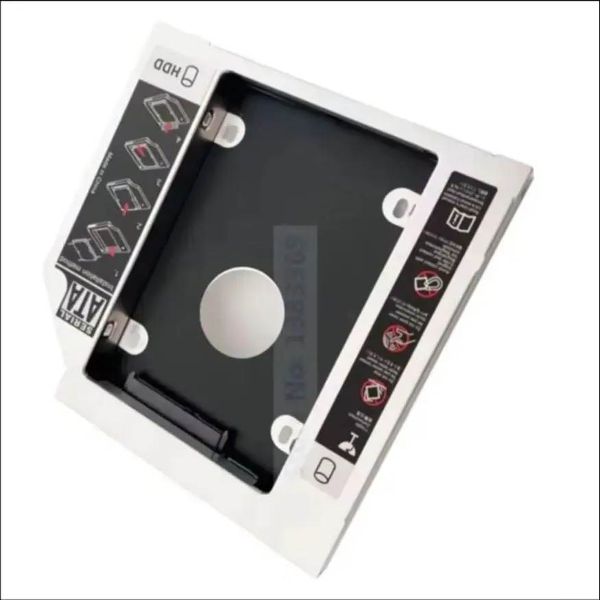 12.7mm 2nd HD Hard Drive Optical bay Caddy Bracket for HP Probook 4510s 4530s 6440b 6550b Dell Inspiron 1440 1545 1564 1750 1764