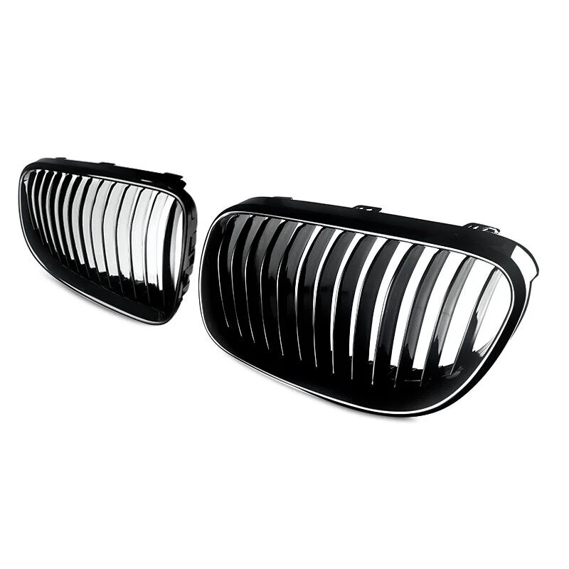 

Gloss Black Single Slat Double Line Grill Front Bumper Kidney Grille for BMW 3 Series Coupe E92 E93 LCI M3 2010-2013 Facelift