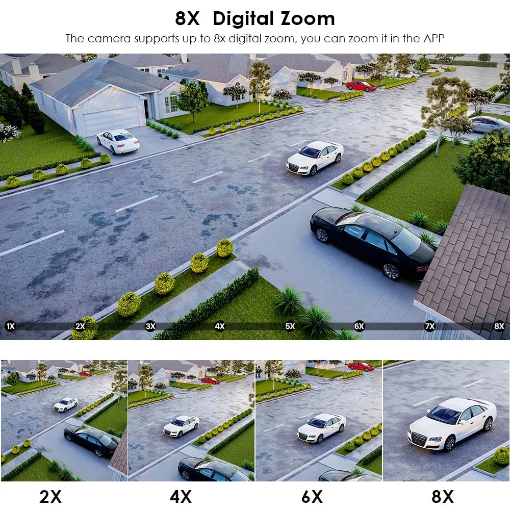 Caméra de surveillance extérieure PTZ IP WiFi 8MP/4K, dispositif de sécurité sans fil, avec n'aime x8, lentille pour les touristes et protocole P2P, fonctionne avec ICsee