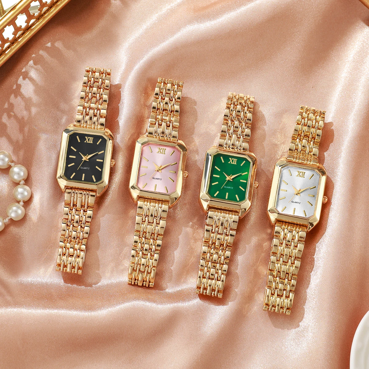 Elegant Women Quartz Watch Fashion Rectangle Analog Wristwatches Reloj Mujer Girls Clock Gift（Without Box） image 5
