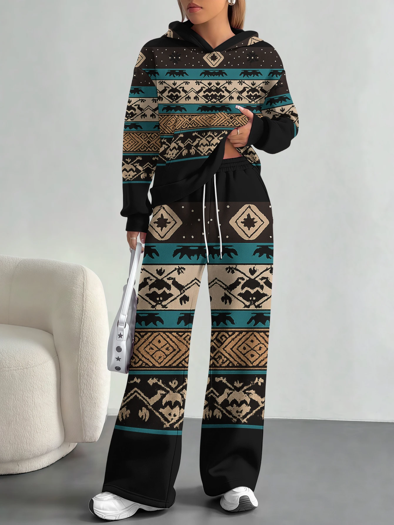 

Bohemian style foreign trade 2025 new hot style autumn and winter new beauty European style gradient suit female