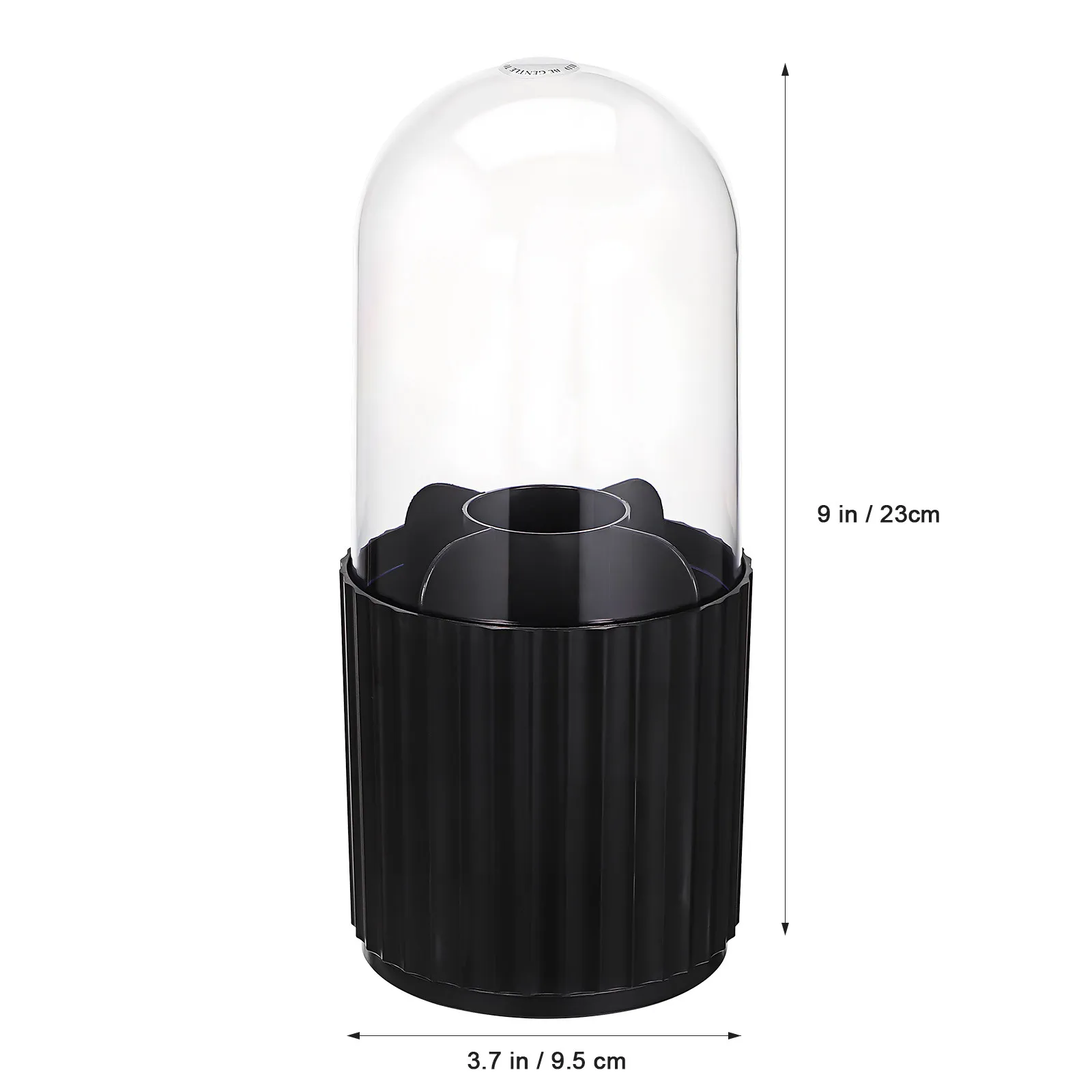 Makeup Brush Holder Organizer For Vanity Desk Organizer Professional Makeup Artist Rotating Transparent Lid Elegant
