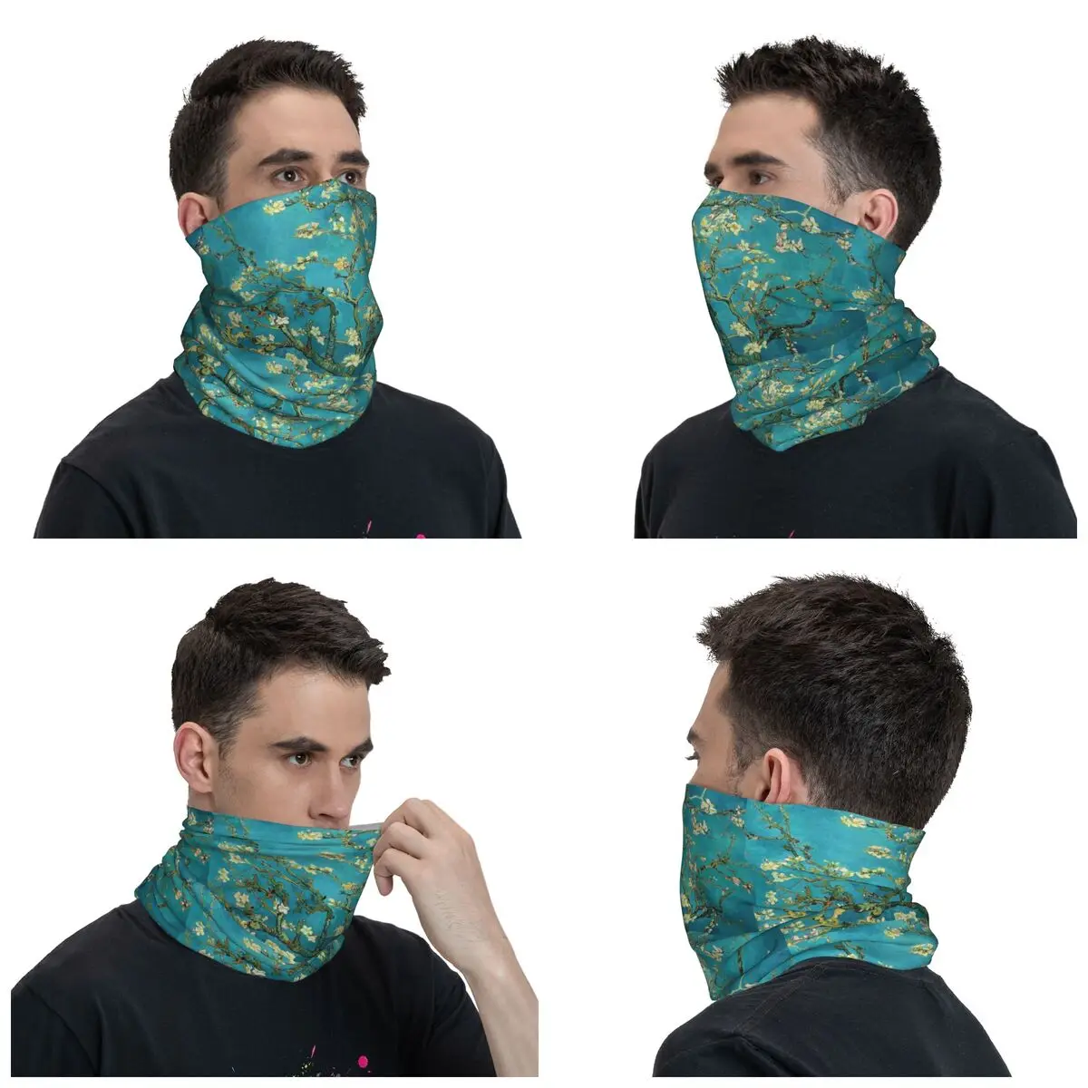 Vincent Van Gogh Almond Blossoms Bandana Neck Gaiter Printed Art Famous Painting Face Scarf Face Mask Unisex Adult All Season