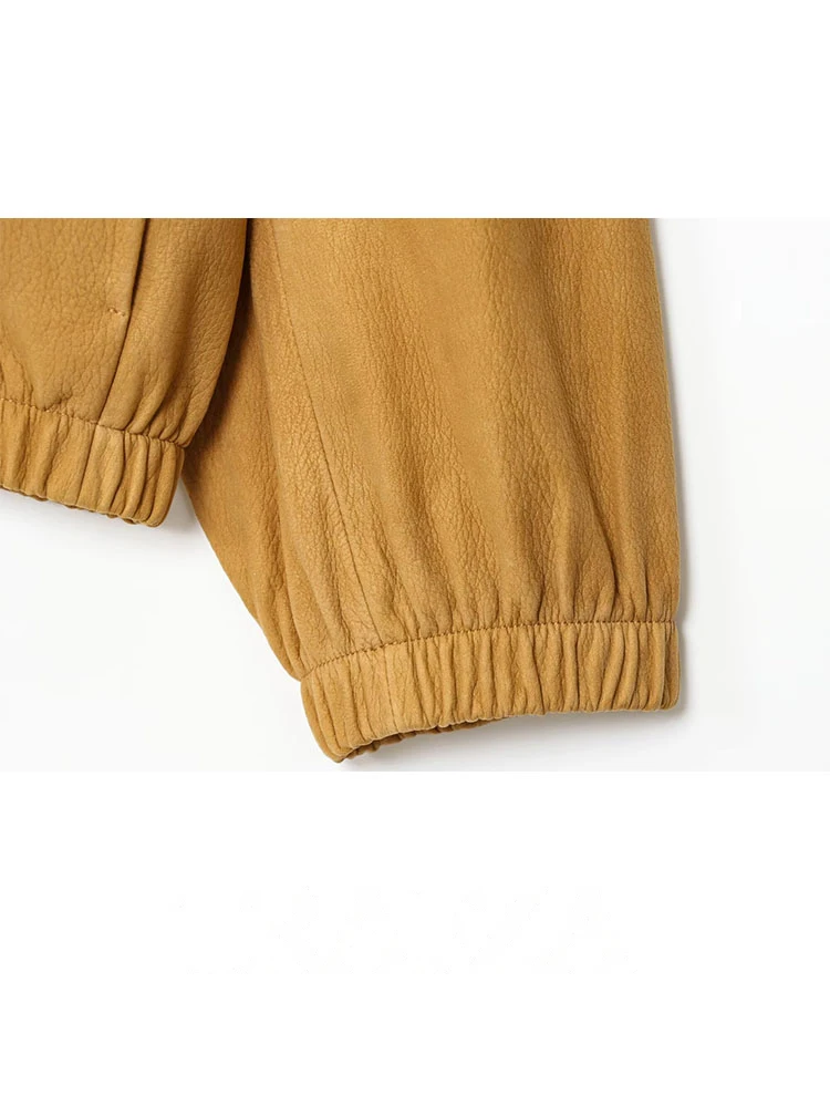 HH Damenmode Einreiher Stehkragen Design Feste Beiläufige Lose Jacke Weibliche Herbst Mäntel Street Style Kurze Mäntel