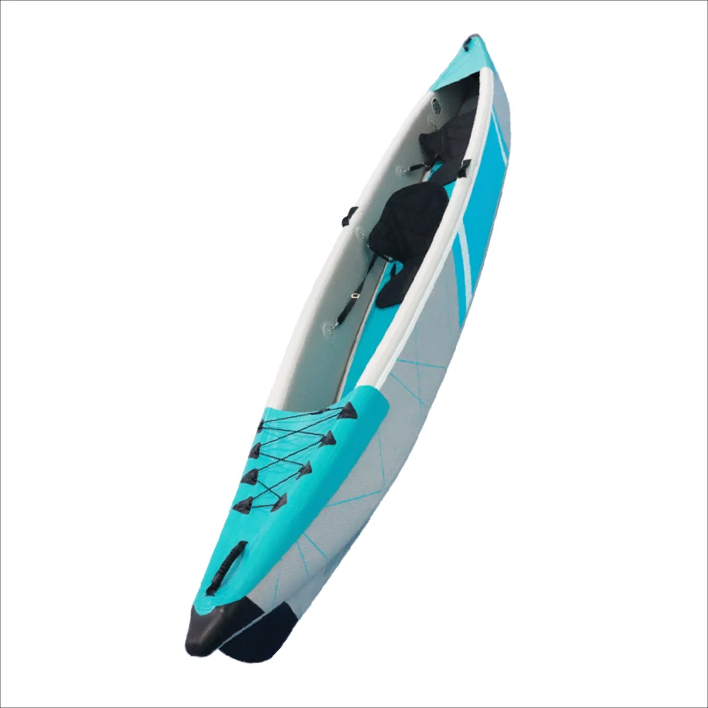 زورق كاياك دواسة الصيد نفخ كاياك شفاف OEM الصين PVC الرياضة الصيد 2 شخص كاياك