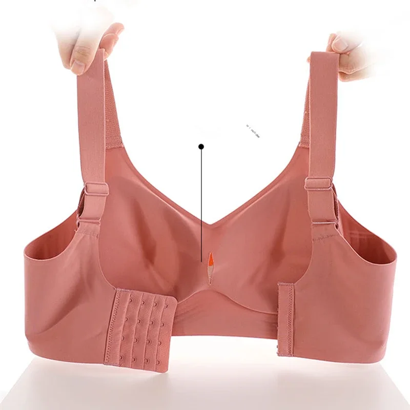 Reggiseno Push-Up con supporto morbido di grandi dimensioni per la schiena bella per le donne, reggiseno sportivo sottile senza cuciture, senza