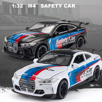 1: 32 BWM-M4 Alloy Car Model High Simulation Diecasts Toy With Sound and Light Pull Back Vehicles Decoration Toys For Kids