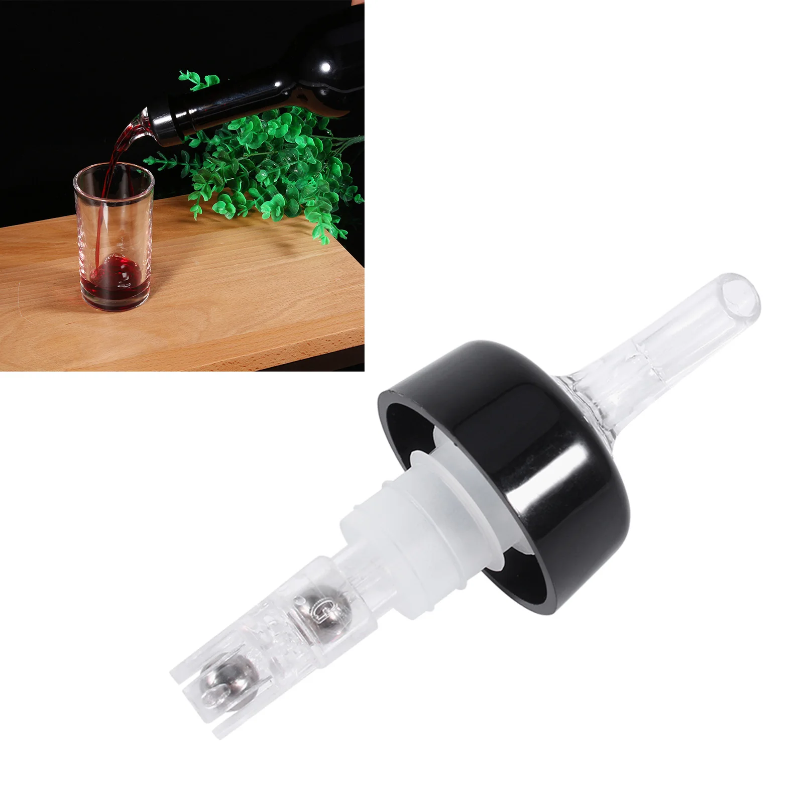 30ML Plastic Quantitative Wine Pourer Liquid Dispenser Measuring Oil Spout Wine Decanter Bottle Nozzle Stoppers