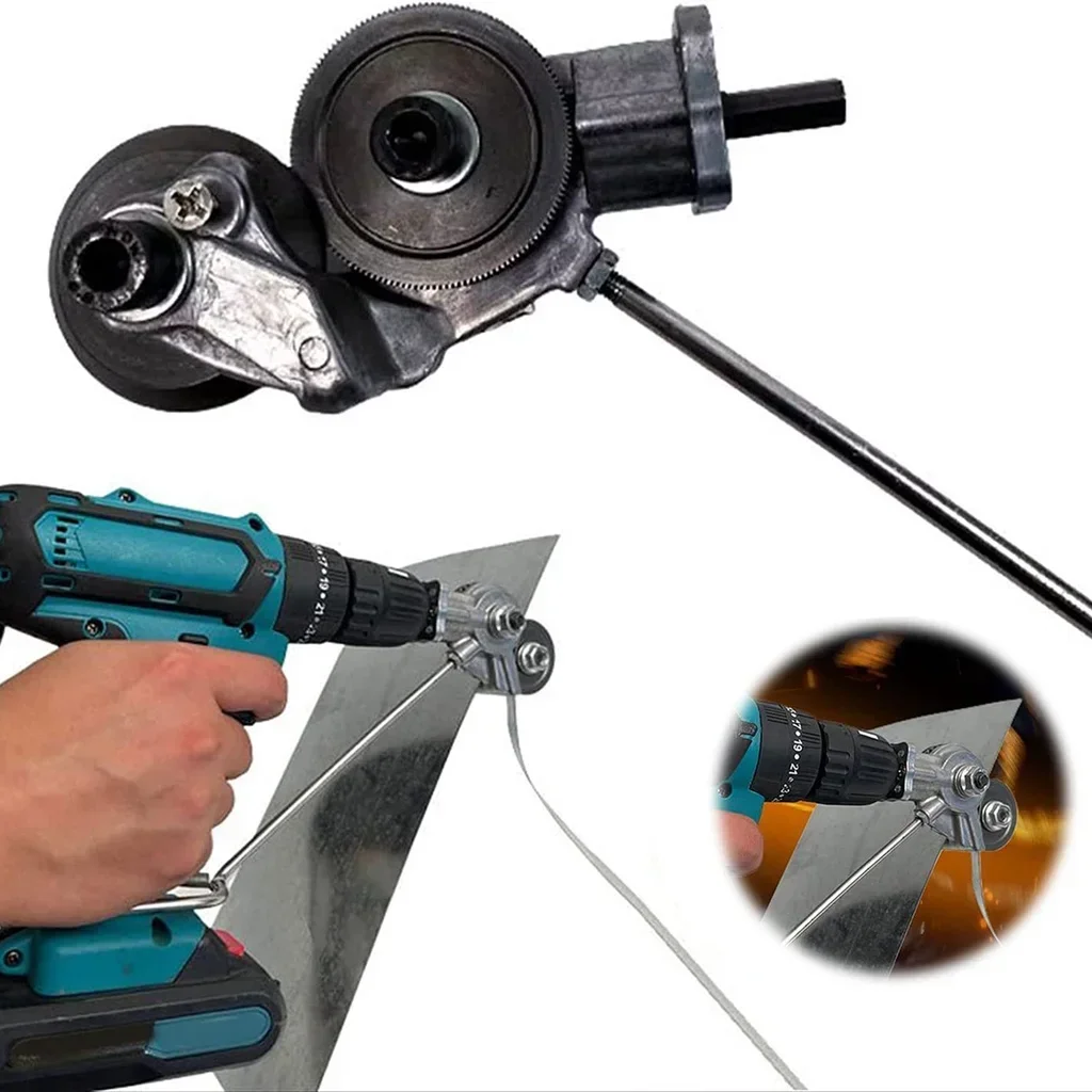 Electric Drill Plate Cutter Metal Sheet Cutter Free Cutting Tool Nibbler Saw Cutter Plate Punch Scissors